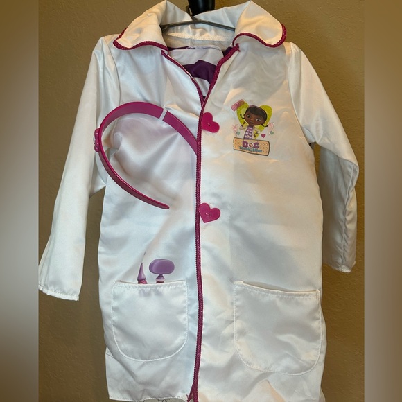 Just Play Other - Doc McStuffins Girls Doctor Dressup Costume with Headband - White and Purple